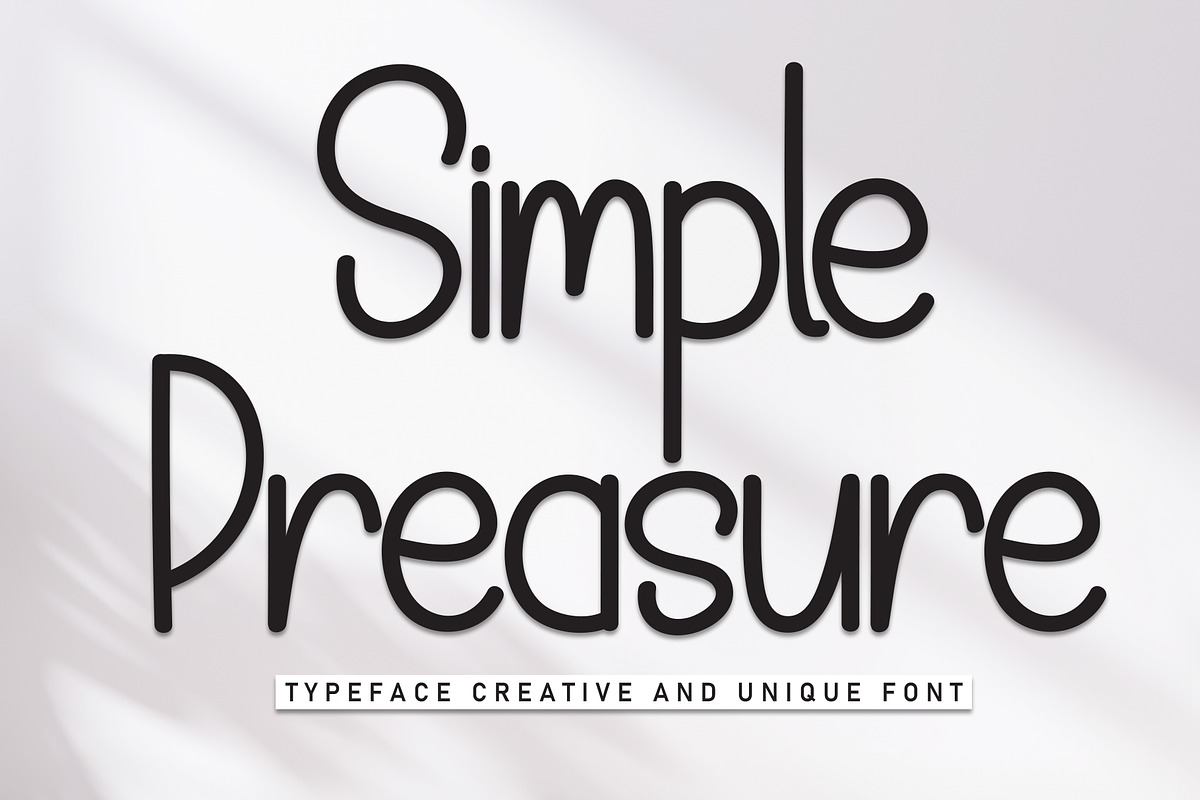 Simple Preasure | Script Font, a Script Font by Scratchones (Photo 1 of 8)