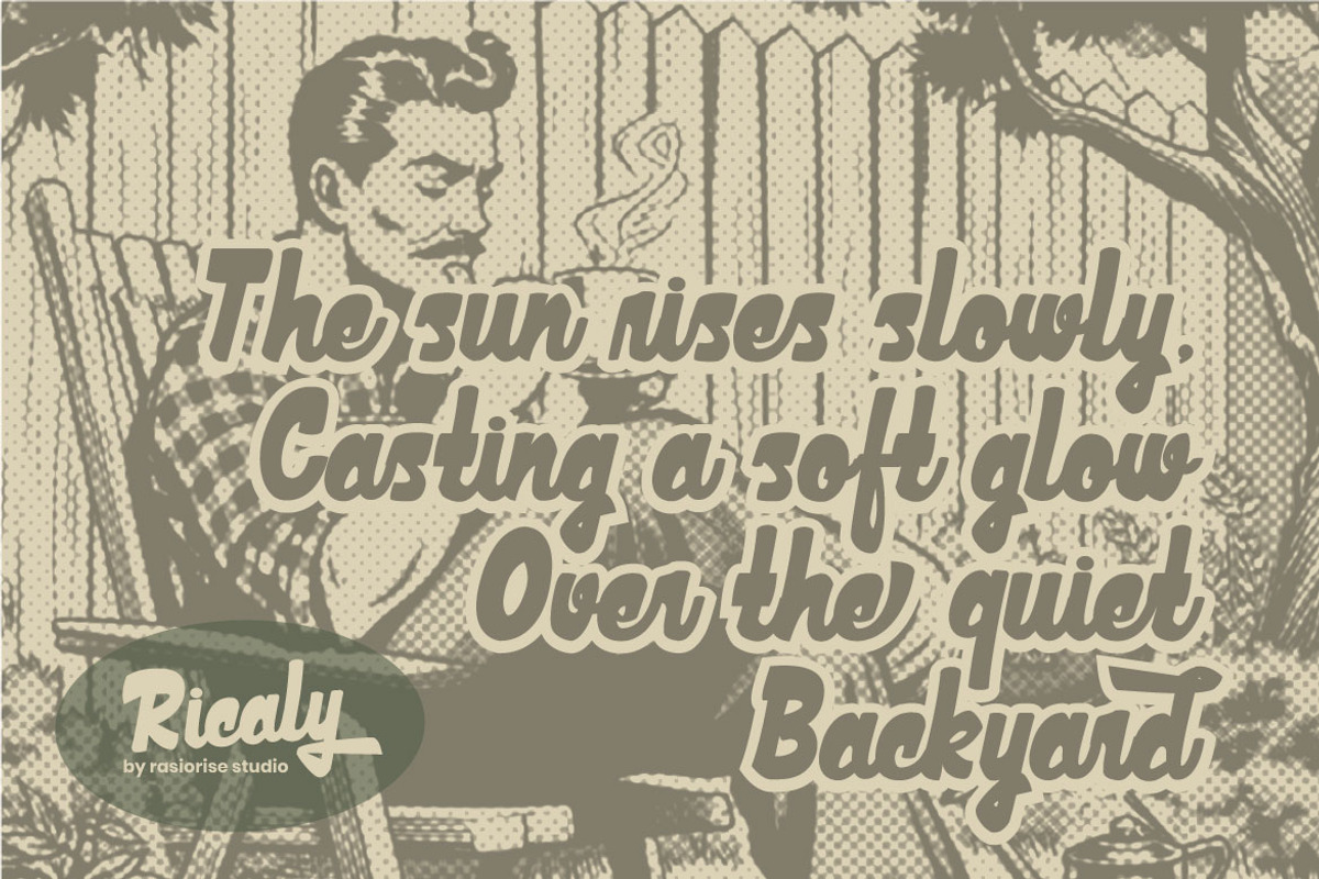 Ricaly a Handwritten Cartoon Font, a Handwritten Font by Rasiorise Studio (Photo 7 of 11)