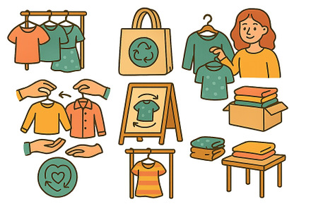 Community clothing exchange, an Object Illustration by ZinetroN