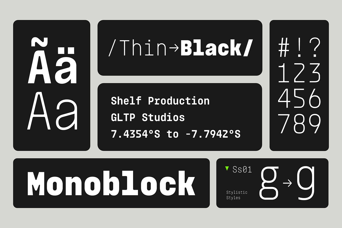 Monoblock, a Font by Glowtype (Photo 3 of 10)