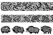 Vintage Animals and Fish Folk Art, an Illustration by devastd (Thumbnail 25 of 30)