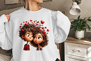 Whimsical Valentine Couple Clipart, an Illustration by OK Design (Thumbnail 5 of 6)