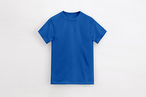 round neck basic royal blue t-shirt
