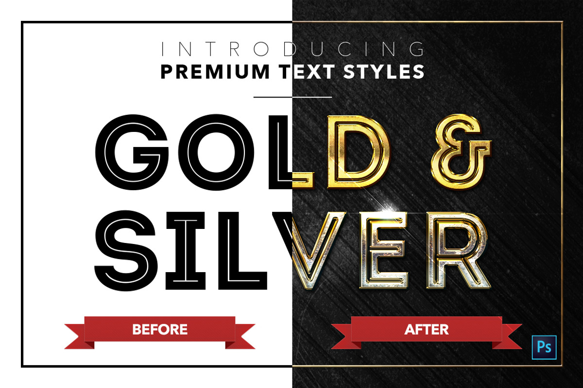 Gold & Silver #2 - 20 Text Styles, a Layer Style Add-On by Jonas Stensgaard (Photo 22 of 23)