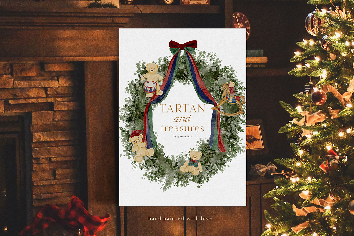Christmas holiday graphics bows, an Object Graphic by Grace Noboa Illustrations (Photo 2 of 15)