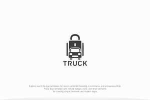 Locked Truck Logo Design