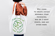 Zero Waste Lifestyle. Line icons., an Outline Icon by JuliaMalinovskaya (Thumbnail 8 of 9)