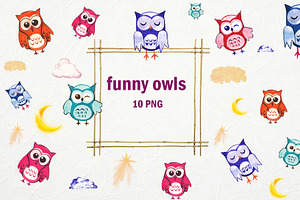 Funny owls,sublimation printing,PNG