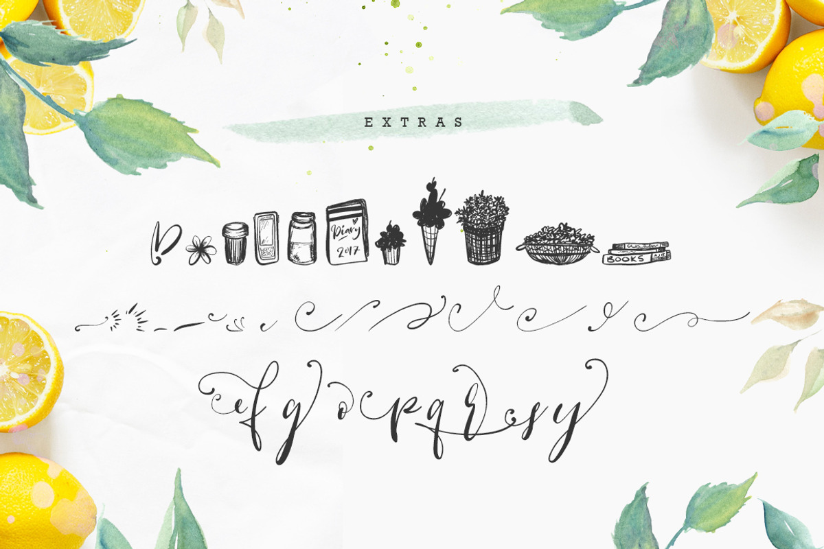 Lemons & Soda Script Font, a Script Font by Creativeqube Design (Photo 17 of 17)