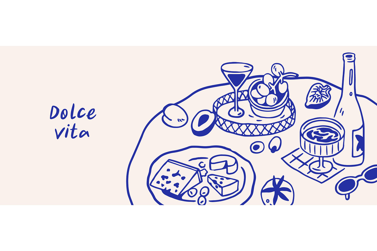 Dolce Vita, summer set + backgrounds, a Decorative Illustration by Good Studio (Photo 16 of 28)