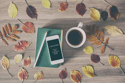 Smart phone with cup of tea, a Food & Drink Photo by Olezzo