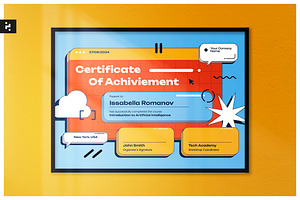 Creative Modern Certificate, a Stationery Template by Neermana