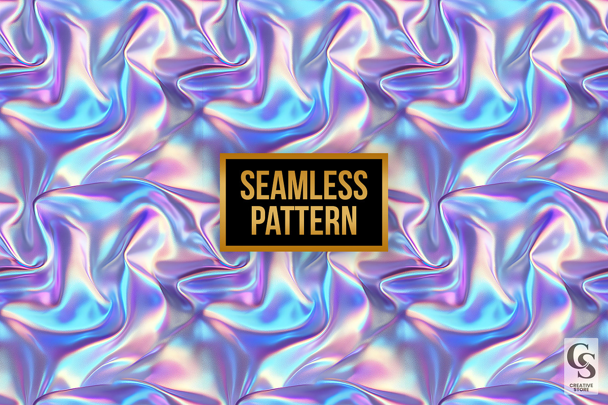 Holographic Silk Satin Digital Paper, a Pattern Graphic by Creative Store (Photo 4 of 5)