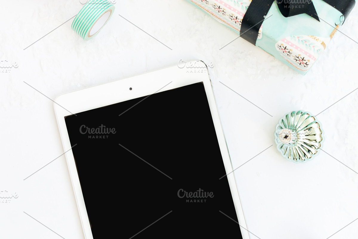Pastel Holiday iPad Mockup, a Holiday Photo by CarmenCreativeStudio (Photo 2 of 2)