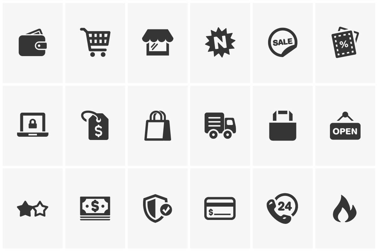 Mono Icons: Shopping preview 2