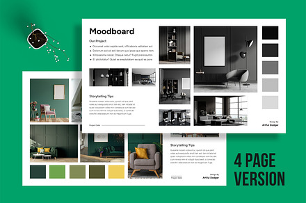 Minimalist Interior Design Moodboard, an UI Kit Template by MightyDesign