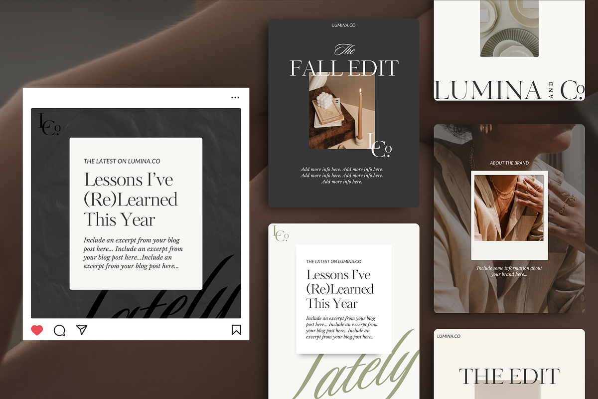 Lumina Canva Logo & Brand Template, a Branding & Logo Template by Site Culture (Photo 7 of 11)