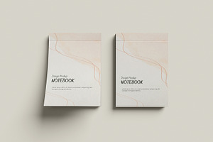 Notepad A6 Open Mockup