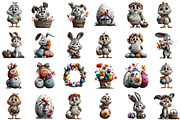 Whimsical Happy Easter Clipart, an Illustration by Sublimation Artist (Thumbnail 2 of 7)