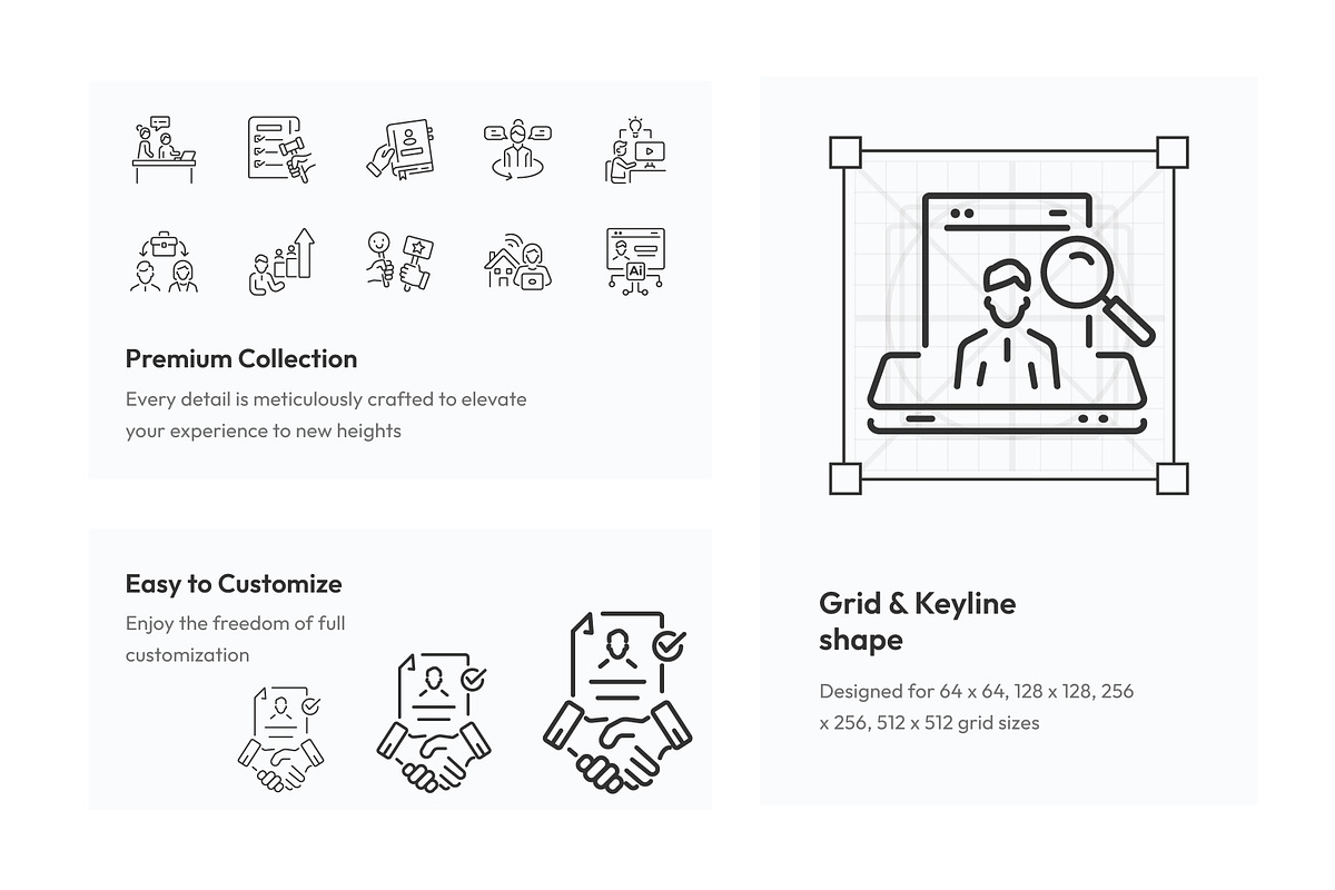 Human Resource Icons, an Outline Icon by Prosymbols (Photo 3 of 5)
