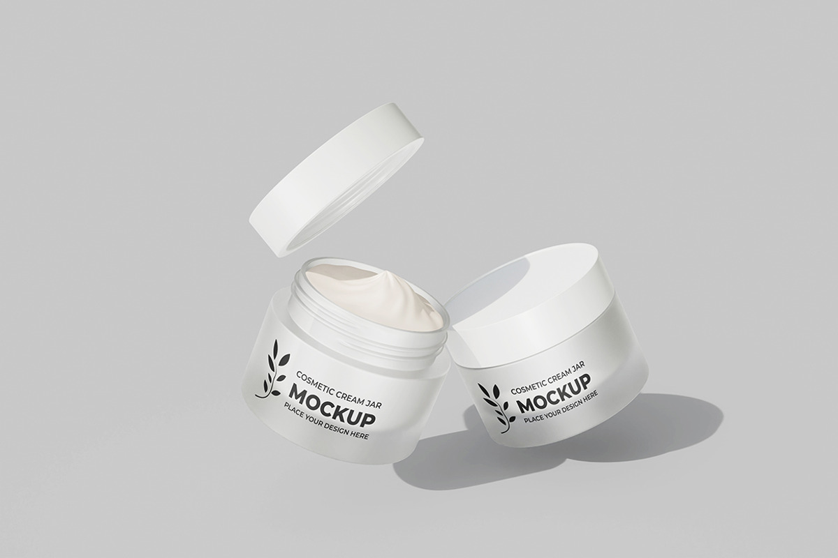 Cosmetic Cream Jar Mockup, a Product Mockup by MrLetters (Photo 2 of 5)