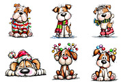 Whimsical fuluffy dog clip art, an Illustration by CreationArt (Thumbnail 2 of 5)