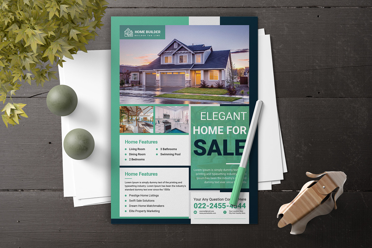 Modern Real Estate Flyer, a Flyer Template by Graphiexperto (Photo 10 of 11)