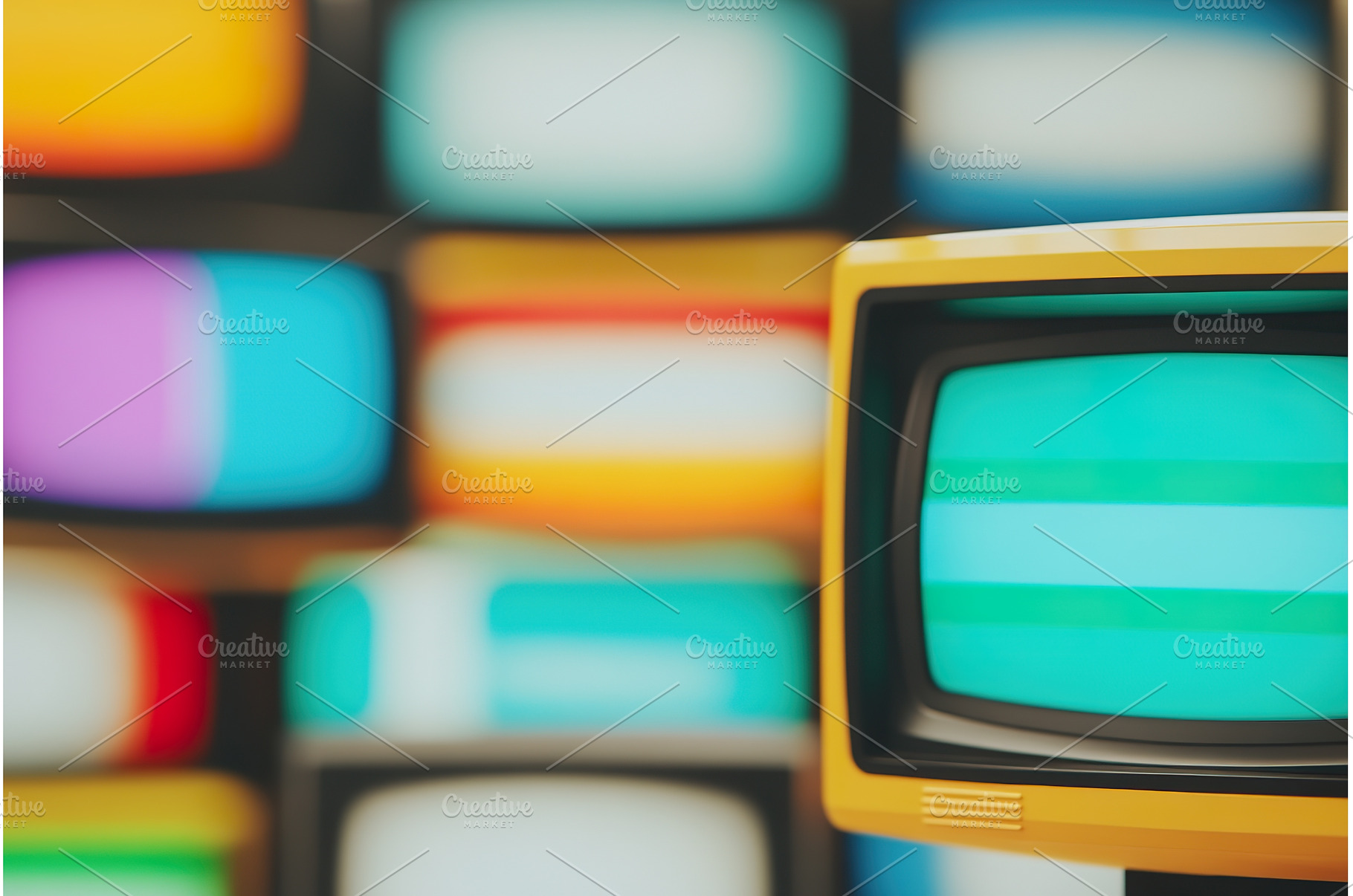 Retro television sets displaying, an Arts & Entertainment Photo by Lermont51