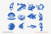 Aquatic Fauna Graphic Collection, an Object Graphic by Irhasalfahad (Thumbnail 2 of 6)