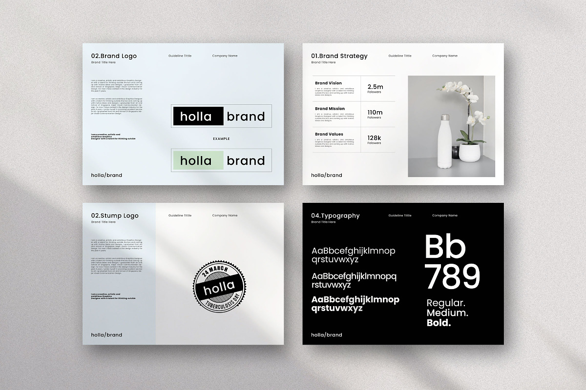 Brand Identity Guidelines Template, a Brochure Template by Studio Industry (Photo 9 of 12)