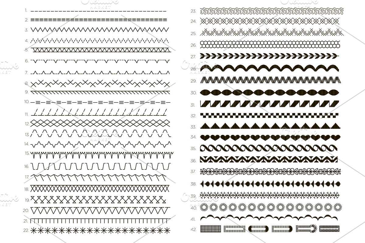 Big sewing brushes set, a Texture Illustration by El Design (Photo 2 of 2)