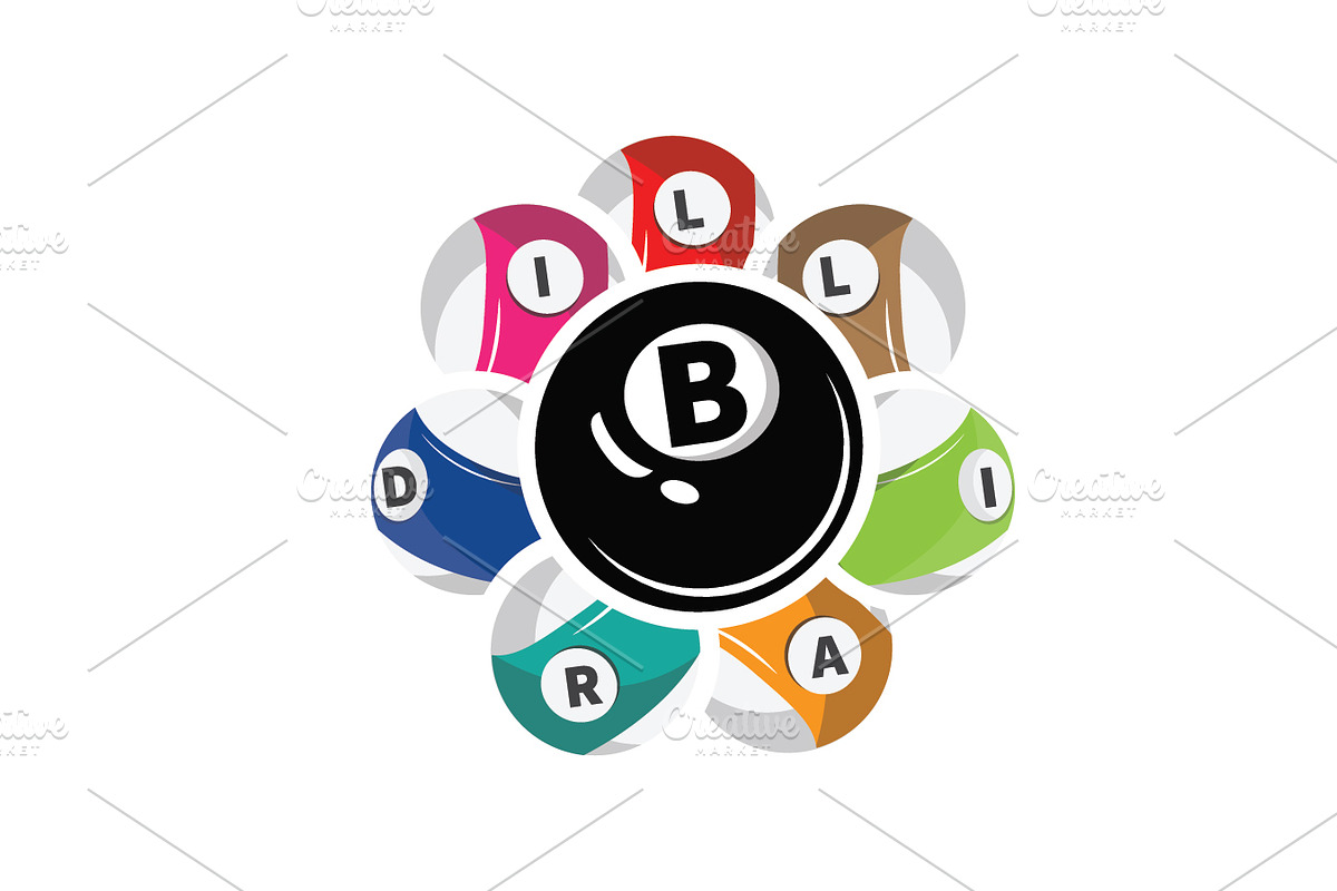 Billiard club cue design with ball, a Branding & Logo Template by Maylianaw28 (Photo 2 of 2)