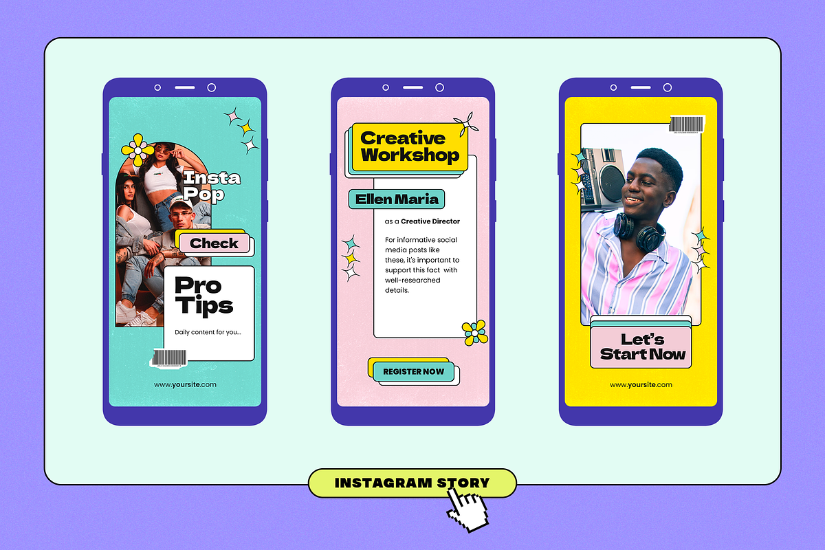 Pop Era 90s Vol.2 - Instagram Retro, a Social Media Template by Sixtysix Labs (Photo 4 of 10)