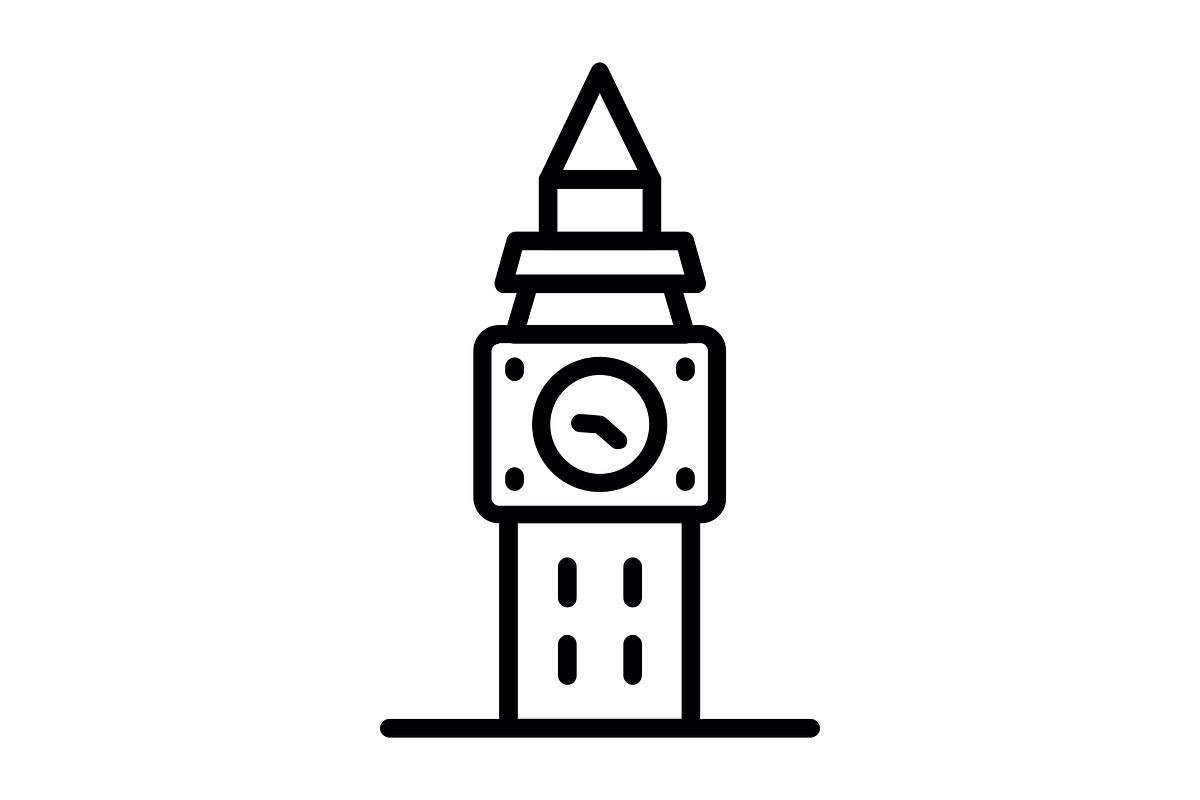 Big Ben Line Icon, an Icon by Pexelpy (Photo 2 of 2)