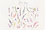 Bon Matin Watercolor Floral Clip Art, a Decorative Illustration by whiteheartdesign (Thumbnail 17 of 18)