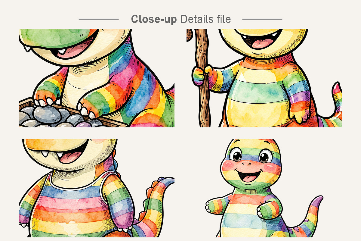 Retro Camp Dino Sublimation, an Illustration by Artnoy (Photo 4 of 8)