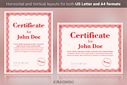 Red Certificate Template, a Stationery Template by Krukowski Graphics (Thumbnail 1 of 3)