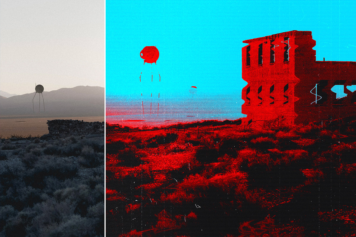 Creepy TV Glitch Photo Effect, a Layer Style Add-On by Design Squad (Photo 6 of 8)