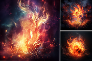 Fire Glitter Art, a Background Graphic by Printable Treasure (Thumbnail 4 of 4)