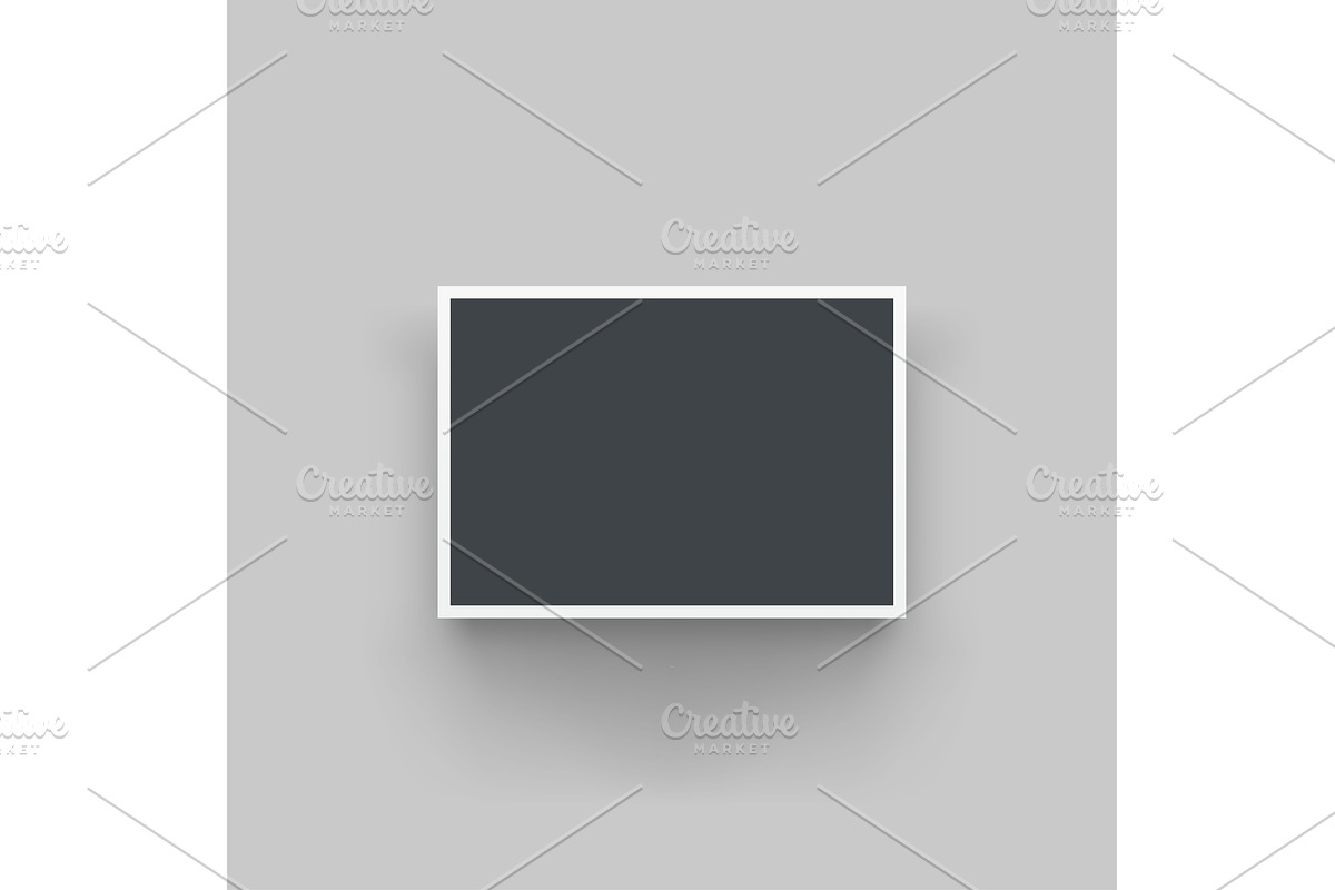 a photo blank with shadow on grey, a Texture Illustration by IfH