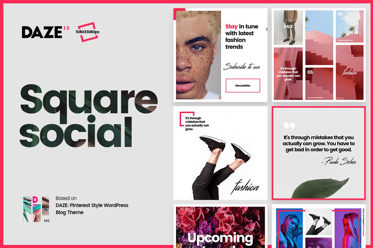 DAZE Edgy Social Media Designs, a Social Media Template by NordWood (Photo 1 of 8)