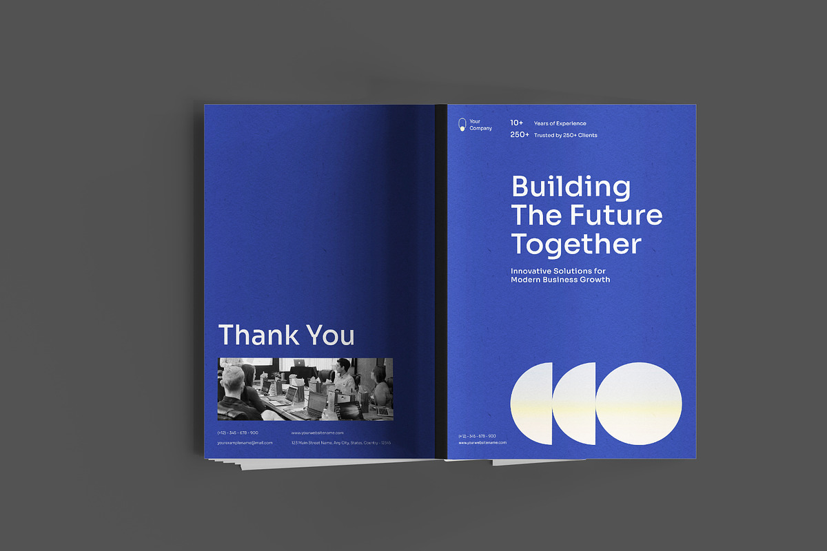Blue Modern Corporate Brochure, a Brochure Template by Neermana (Photo 11 of 11)