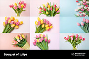 Bouquet of tulips. 56 images, a Holiday Photo by Handmadefont (Thumbnail 4 of 11)