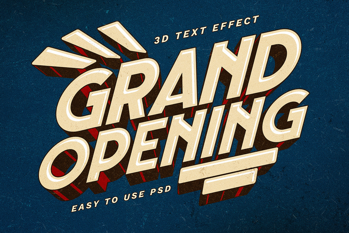 Old School Bold Text Effects, a Layer Style Add-On by Andrew Skoch Design (Photo 3 of 9)