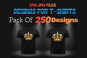 Print Collection 250 T-Shirt Designs, a Decorative Illustration by Crox Studio | Digital (Thumbnail 1 of 7)