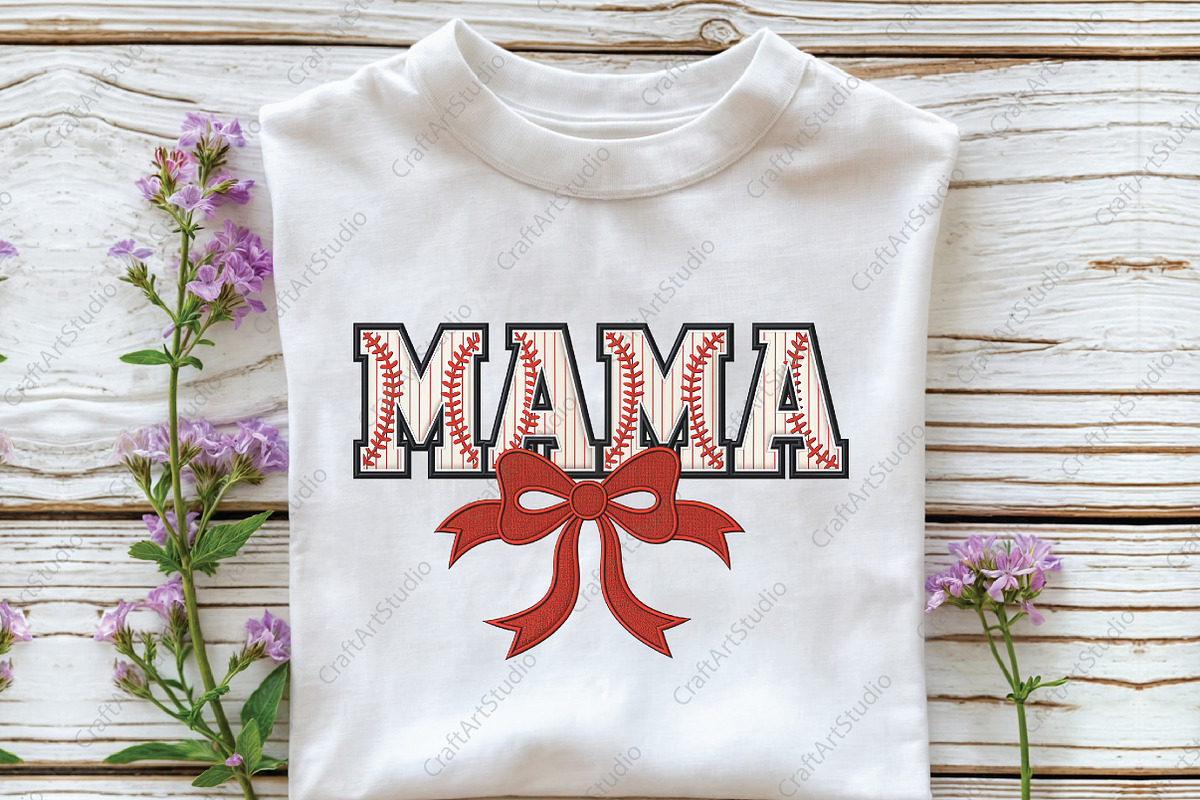 Faux Yarn Baseball Mama Coquette PNG, an Illustration by CraftArtStudio (Photo 3 of 4)