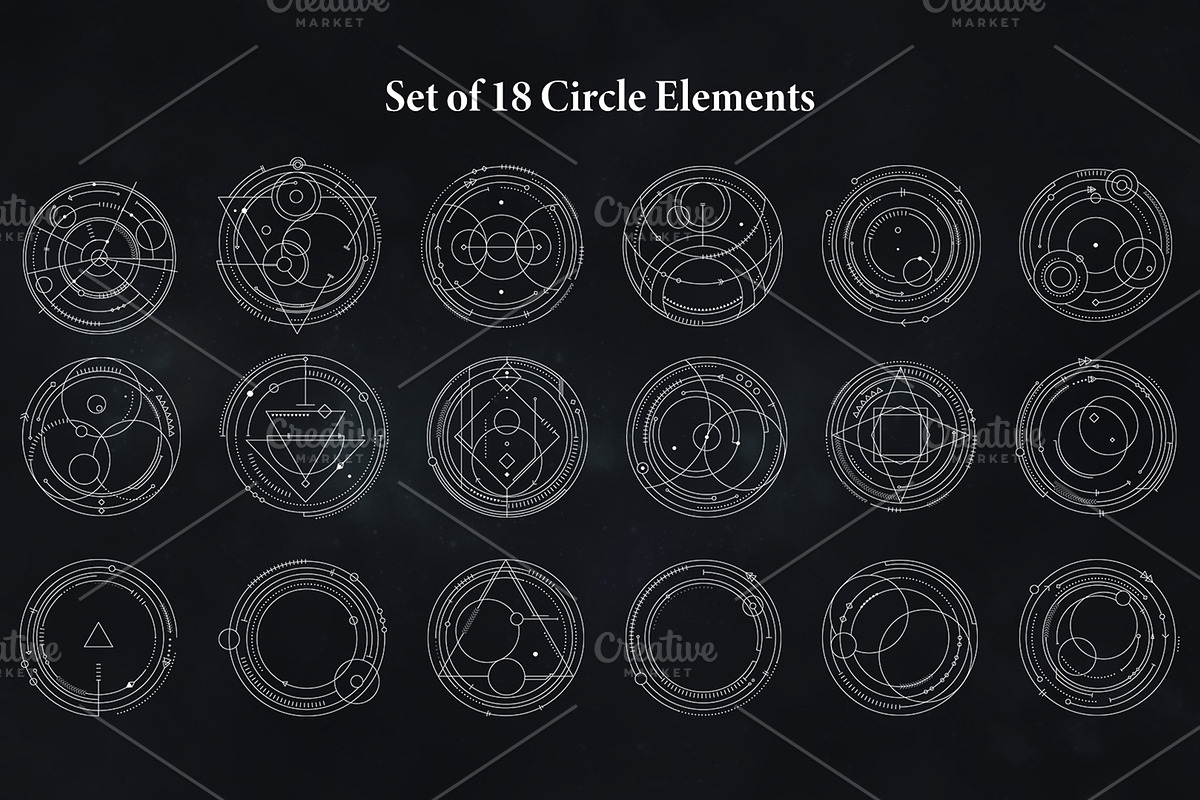 Mystic UI Elements, an Illustration by Olga Ryzychenko (Photo 2 of 4)