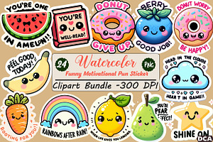 Funny Motivational Pun Sticker, an Illustration by DreamCafeArt
