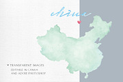 Watercolor Map of China, a Graphic by Beloved Paper (Thumbnail 4 of 6)