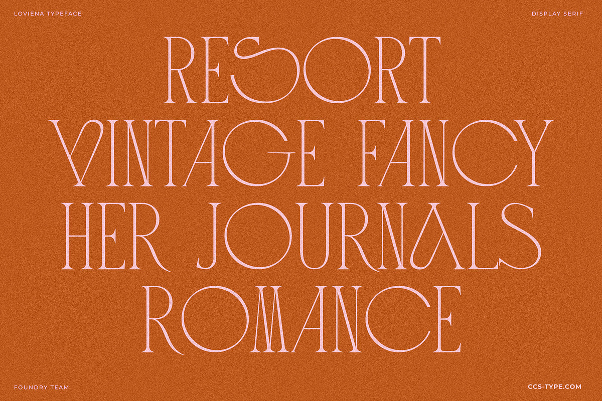 Loviena Rose - Stylish Serif, a Serif Font by CCS Type (Photo 3 of 25)